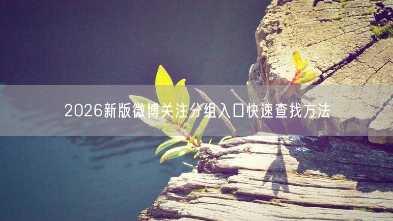2026新版微博关注分组入口快速查找方法