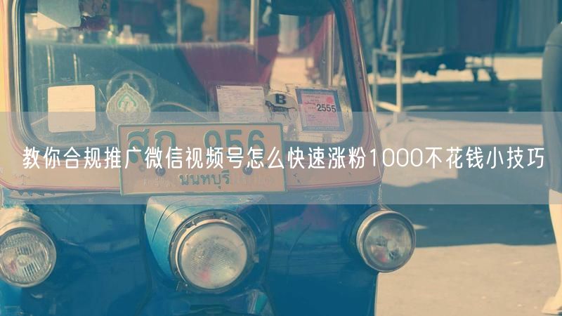 教你合规推广微信视频号怎么快速涨粉1000不花钱小技巧