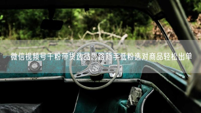 微信视频号千粉带货选品思路新手低粉选对商品轻松出单