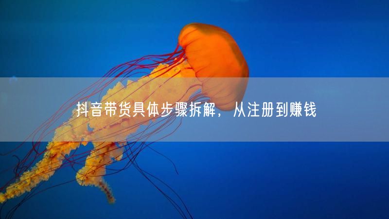 抖音带货具体步骤拆解，从注册到赚钱