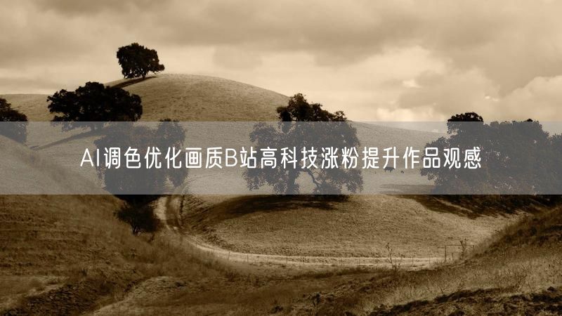 AI调色优化画质B站高科技涨粉提升作品观感