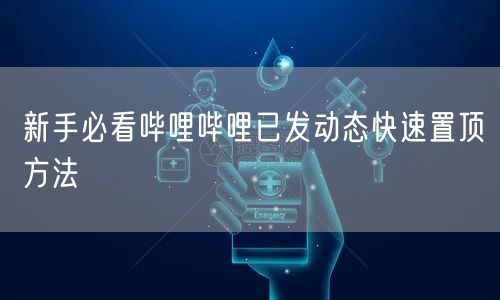 新手必看哔哩哔哩已发动态快速置顶方法