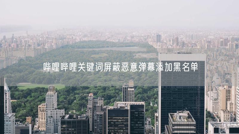 哔哩哔哩关键词屏蔽恶意弹幕添加黑名单