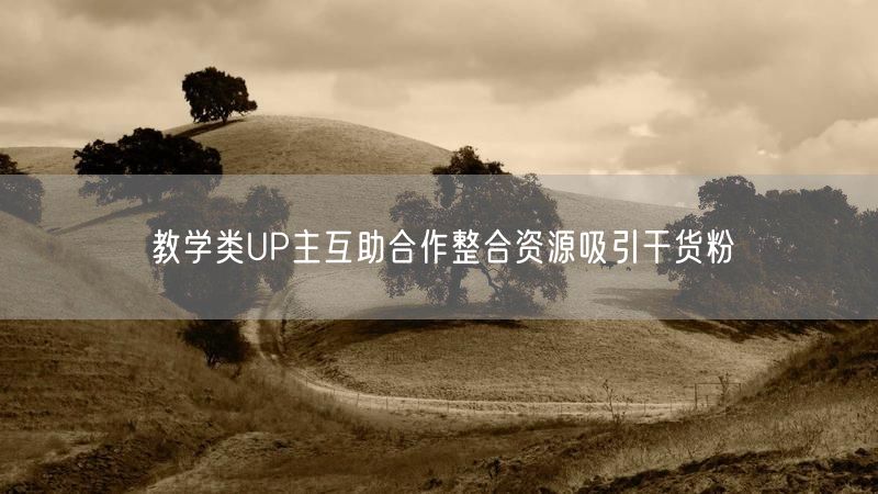 教学类UP主互助合作整合资源吸引干货粉